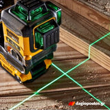 DeWalt DCE089D1G18-GB Αλφάδι Λέιζερ 3 x 360° 12V / 18V XR® Li-Ion Πολλαπλών Γραμμών Πράσινο Με Μπαταρία 2.0Ah - Βαλίτσα T-Stak
