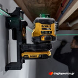 DeWalt DCE089D1G18-GB Αλφάδι Λέιζερ 3 x 360° 12V / 18V XR® Li-Ion Πολλαπλών Γραμμών Πράσινο Με Μπαταρία 2.0Ah - Βαλίτσα T-Stak