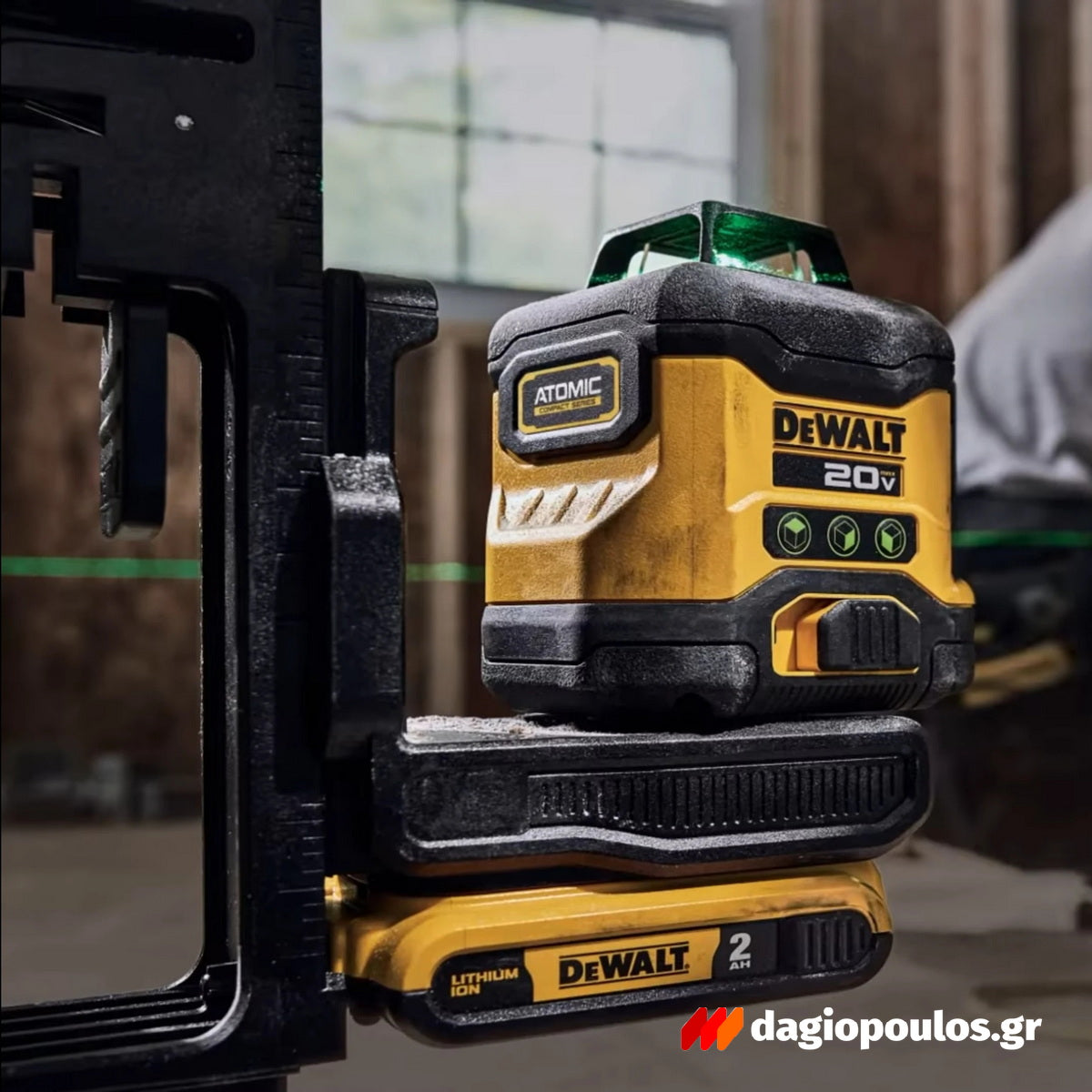 DeWalt DCE089D1G18-GB Αλφάδι Λέιζερ 3 x 360° 12V / 18V XR® Li-Ion Πολλαπλών Γραμμών Πράσινο Με Μπαταρία 2.0Ah - Βαλίτσα T-Stak