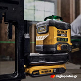 DeWalt DCE089D1G18-GB Αλφάδι Λέιζερ 3 x 360° 12V / 18V XR® Li-Ion Πολλαπλών Γραμμών Πράσινο Με Μπαταρία 2.0Ah - Βαλίτσα T-Stak