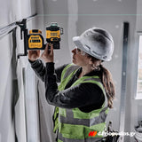 DeWalt DCE089D1G18-GB Αλφάδι Λέιζερ 3 x 360° 12V / 18V XR® Li-Ion Πολλαπλών Γραμμών Πράσινο Με Μπαταρία 2.0Ah - Βαλίτσα T-Stak