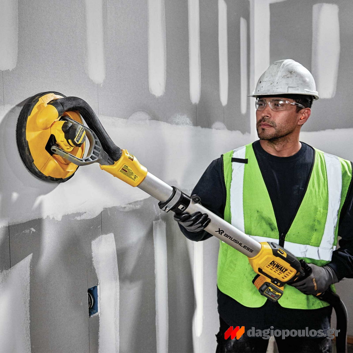 DeWalt DCE800T2-QW Brushless Τριβείο Τοίχου Γυψοσανίδας Ρυθμιζόμενο Πτυσσόμενο Μπαταρίας 18V Li-Ion 225mm Με 2 Μπαταρίες 6.0Ah & Θήκη Μεταφοράς