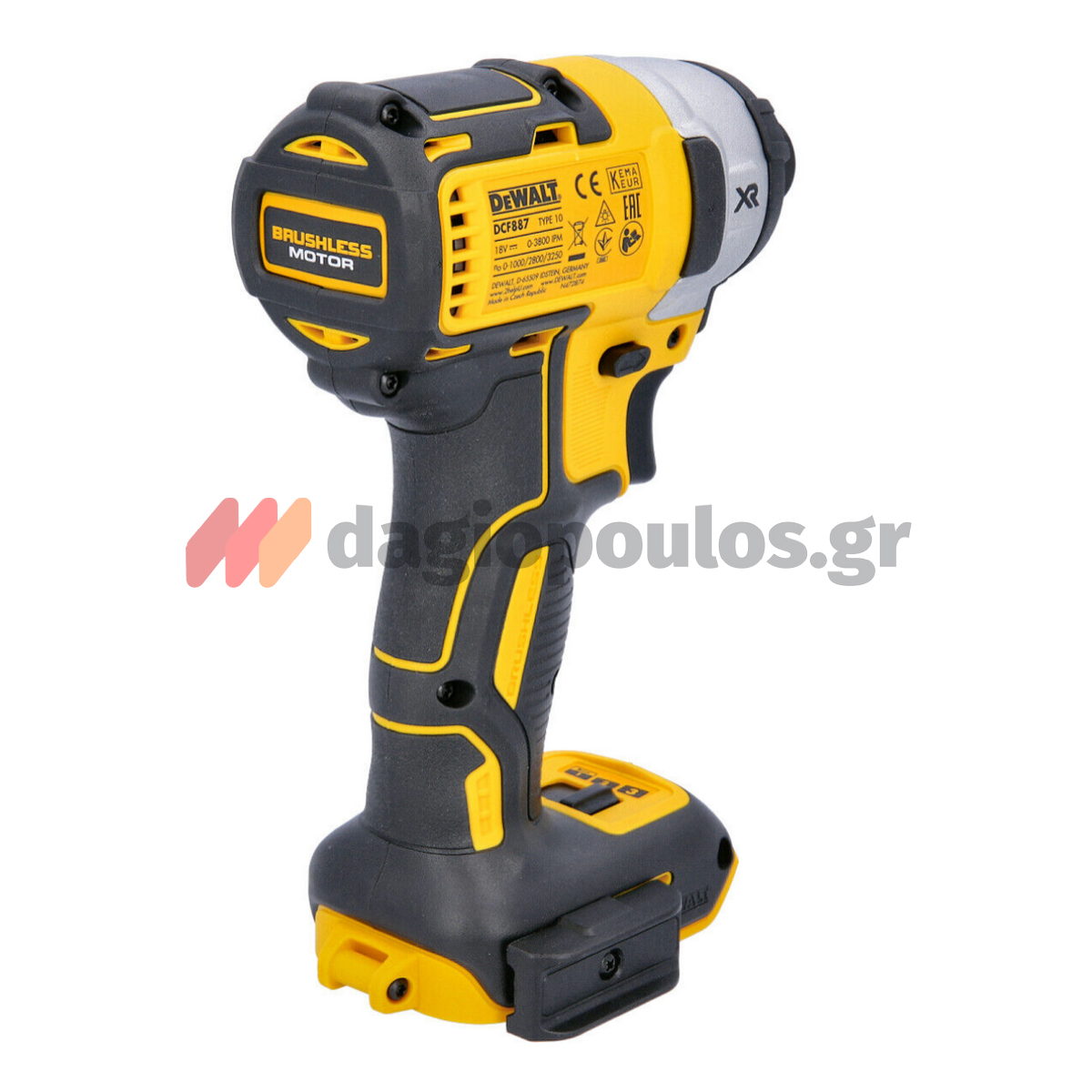 DeWalt DCF887NT Brushless Παλμικό Κατσαβίδι Μπαταρίας 18V Li-Ion 1/4" 205Nm SOLO & Βαλίτσα T-Stak
