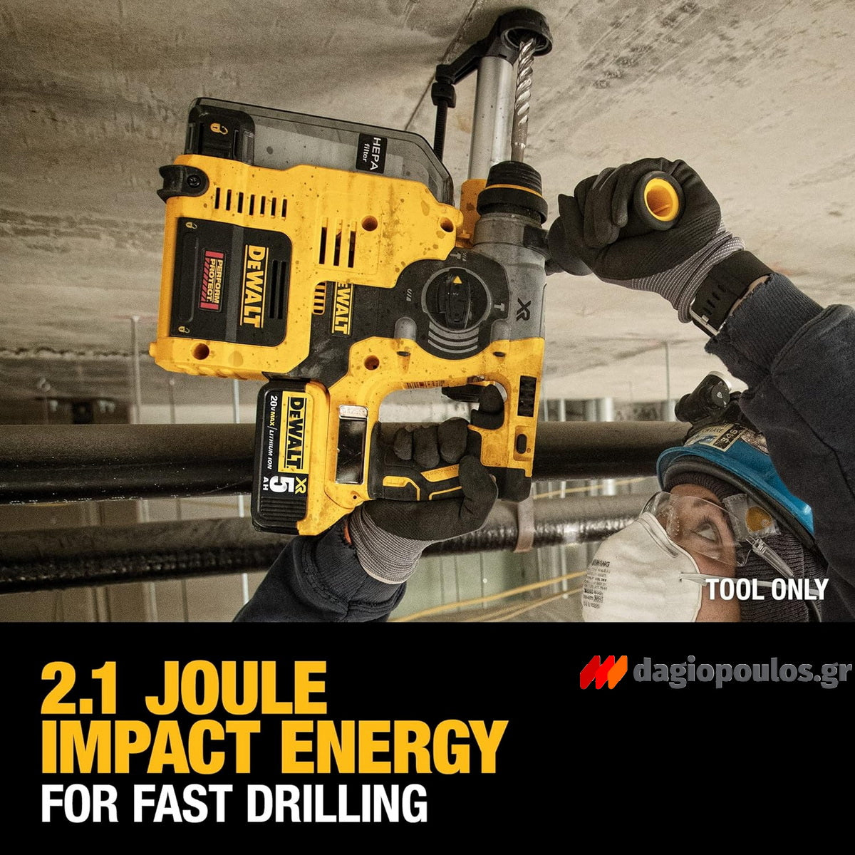 DeWalt DCH273NT-XJ SDS Plus Brushless Σκαπτικό Περιστροφικό Πνευματικό Πιστολέτο 18V Li-Ion SOLO & Βαλίτσα T-Stak