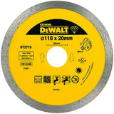 DeWalt DT3715 Extreme Δίσκος Διαμαντέ (Διαμαντόδισκος) Κοπής Πλακιδίων Υγρής Ξηρής Κοπής 110mm