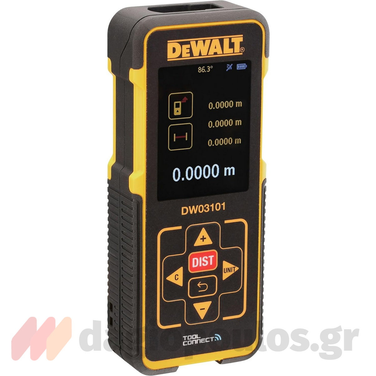 DeWalt DW03101-XJ Αποστασιόμετρο Laser Με Εμβέλεια 100m, Σύνδεση Bluetooth