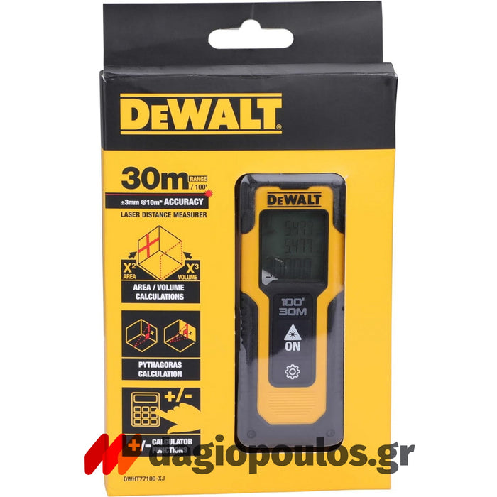 Dewalt DWHT77100 Μετρητής Αποστάσεων Laser 3.0V 30mtr | dagiopoulos.gr