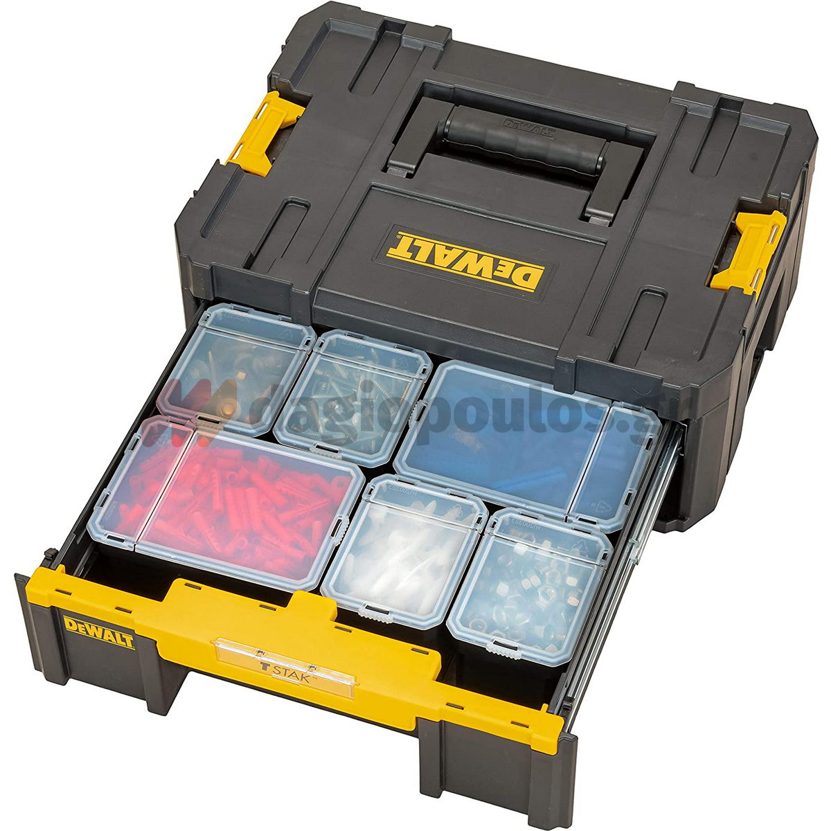 DeWalt DWST1-70705 T-Stak Εργαλειοθήκη Συρταριέρα Με Organiser & 6 Κύπελα Θήκες