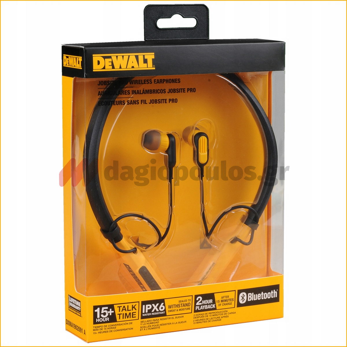 Dewalt DXMA190-2091-DWG Bluetooth Ασύρματα Ακουστικά PRO με Λαιμοδέτη