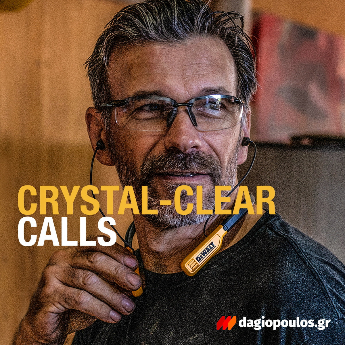 Dewalt DXMA190-2091-DWG Bluetooth Ασύρματα Ακουστικά PRO με Λαιμοδέτη