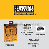 Dewalt DXMA190-2091-DWG Bluetooth Ασύρματα Ακουστικά PRO με Λαιμοδέτη