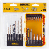 DeWalt DT70712-QZ Extreme Συλλογή Τρυπάνια Μυτες Αντάπτορες Σετ 19 Τεμ