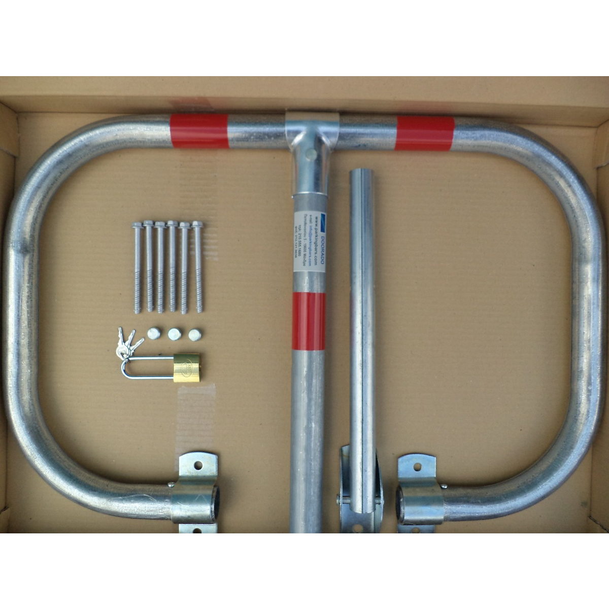 Μπάρα Παρεμπόδισης Παρκαρίσματος Αρθρωτή Γαλβανιζέ Τύπου C Με 3 Πόδια