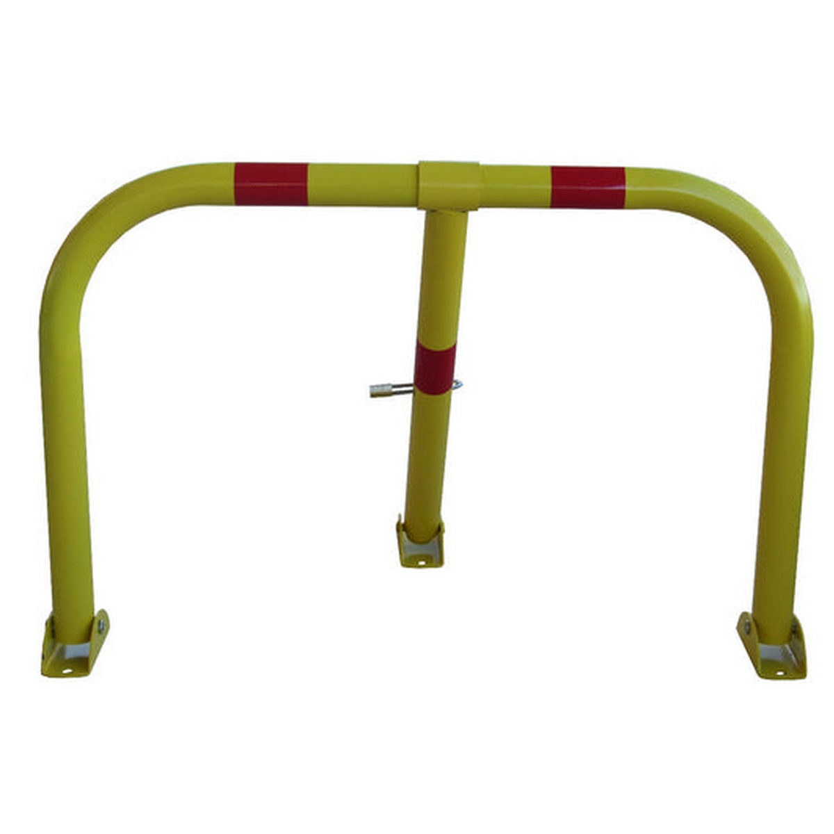 Μπάρα Παρεμπόδισης Παρκαρίσματος Αρθρωτή Γαλβανιζέ Τύπου U Με 3 Πόδια Bαμμένη