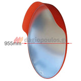 Καθρέφτης Ασφαλείας - Ελέγχου Πολυκαρβονικός Ενισχυμένος Με Γείσο 100cm