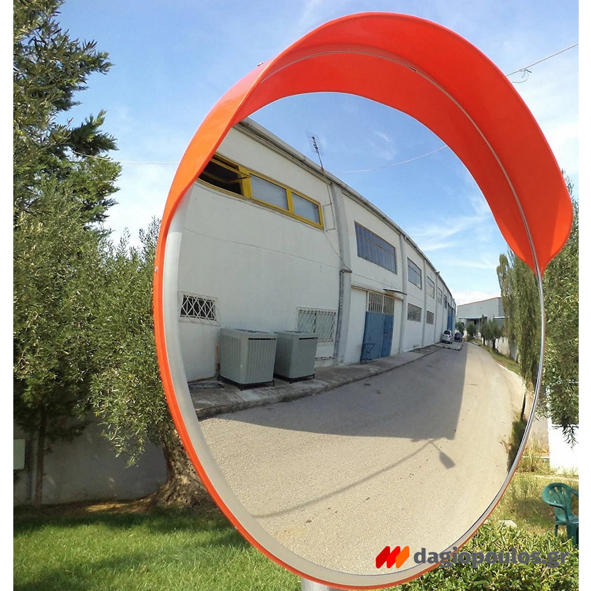 Καθρέφτης Ασφαλείας - Ελέγχου Πολυκαρβονικός Ενισχυμένος Με Γείσο 80cm