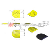 Σαμαράκι Μείωσης Ταχύτητας Χαμηλό Ακραίο Κομμάτι ΜΑΥΡΟ