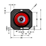 Κώνος PE Με Βαριά Λαστιχένια Βάση 100cm
