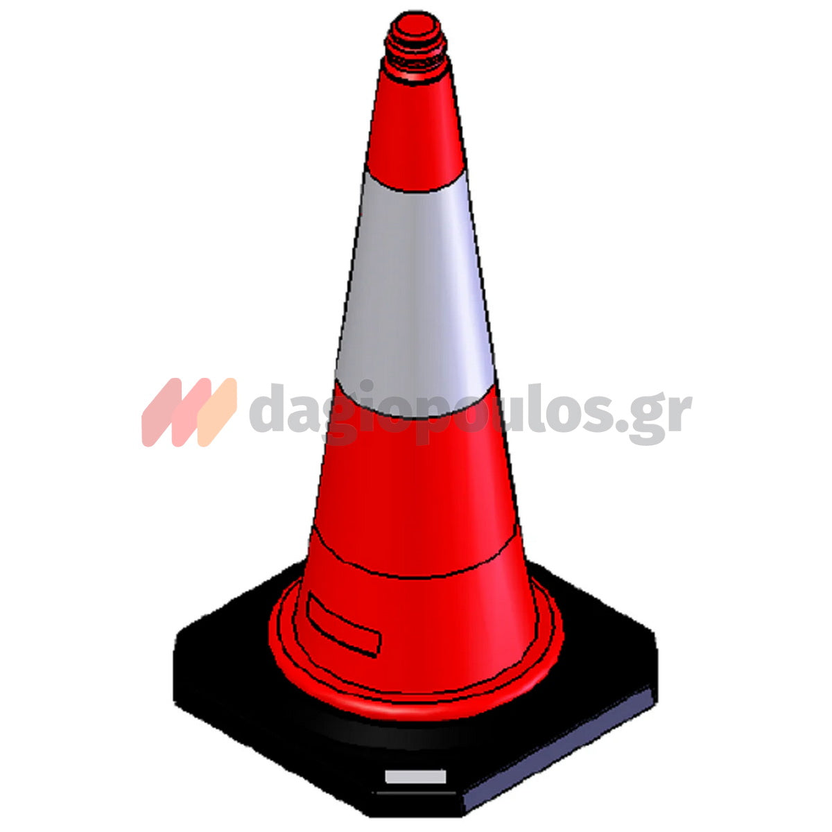 Κώνος Κυκλοφορίας Ελαστικός PVC 70cm