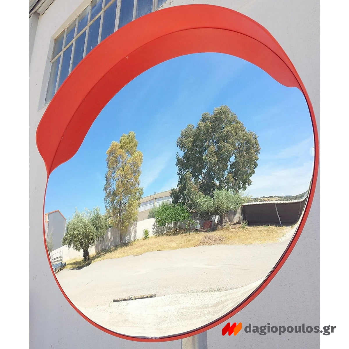 Καθρέφτης Ασφαλείας Απλός Με Γείσο Φ 100cm