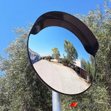 Καθρέφτης Ασφαλείας - Ελέγχου Πολυκαρβονικός Με Γείσο 45cm Μαύρος