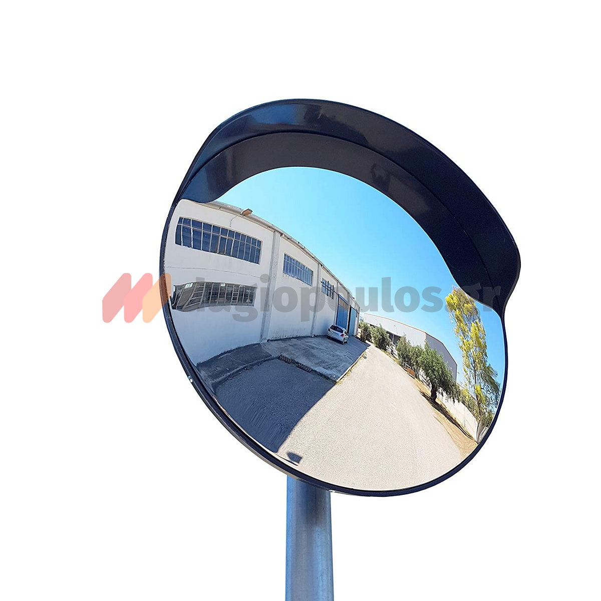 Καθρέφτης Ασφαλείας - Ελέγχου Πολυκαρβονικός Με Γείσο 45cm Μαύρος
