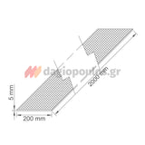 Αυτοκόλλητο Αφρώδες Προστατευτικό 2000mm x 200mm x 5mm ΜΑΥΡΟ