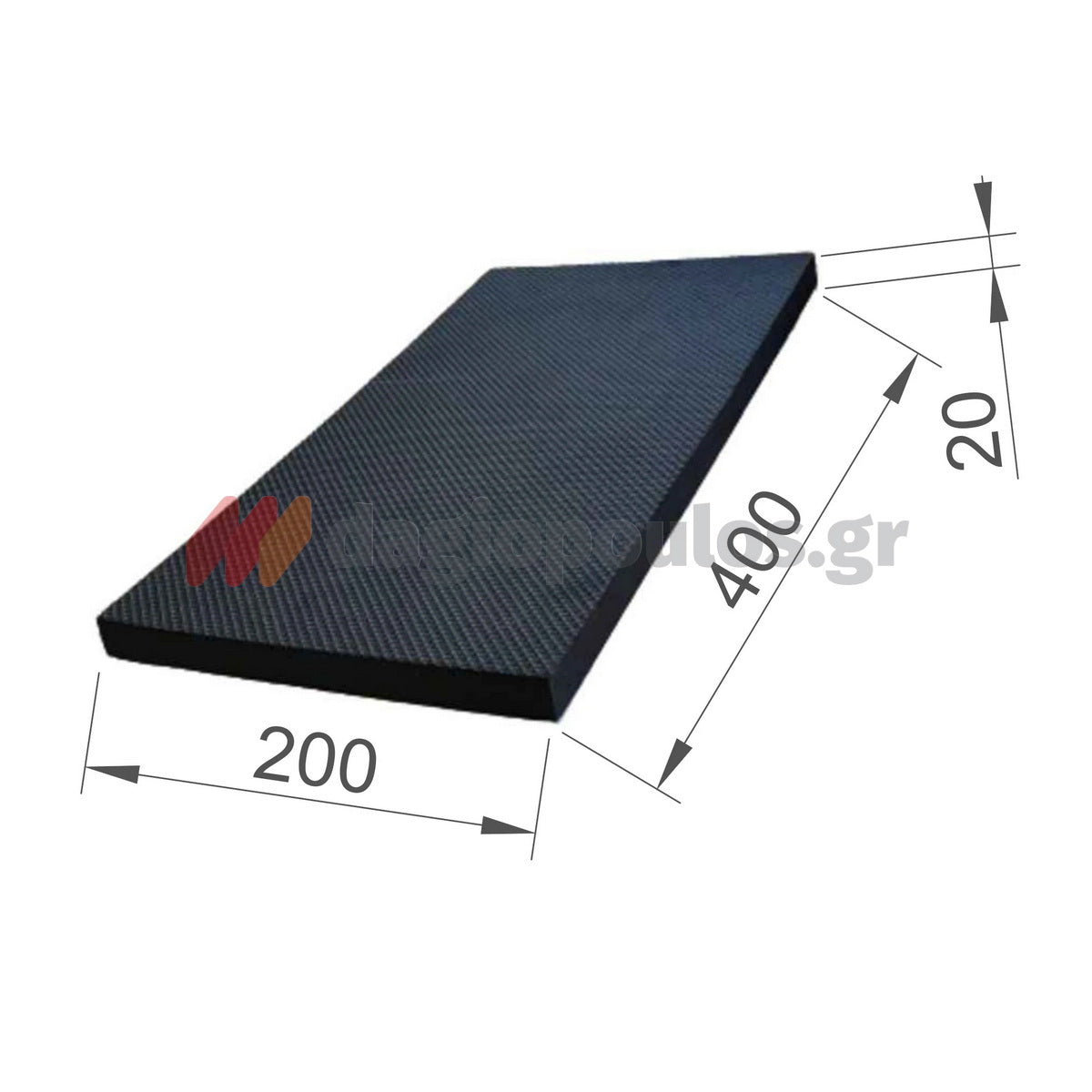 Αυτοκόλλητο Αφρώδες Προστατευτικό 400mm x 200mm x 20mm ΜΑΥΡΟ