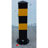 Κολωνάκι Μεταλλικό Τετράγωνο Απαγόρευσης Στάθμευσης & Οριοθέτησης Με Πυραμιδικό Τελείωμα 52cm Σταθερό