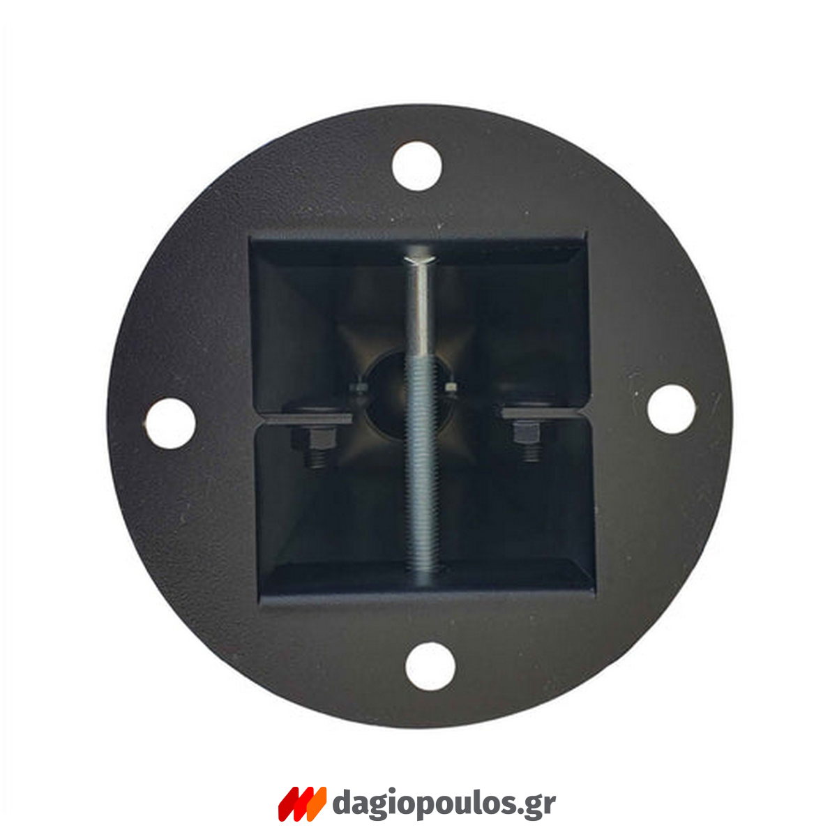 Κολωνάκι Μεταλλικό Τετράγωνο Αποσπώμενο Απαγόρευσης Στάθμευσης & Οριοθέτησης Με Διακοσμητική Μπάλα & Λουκέτο