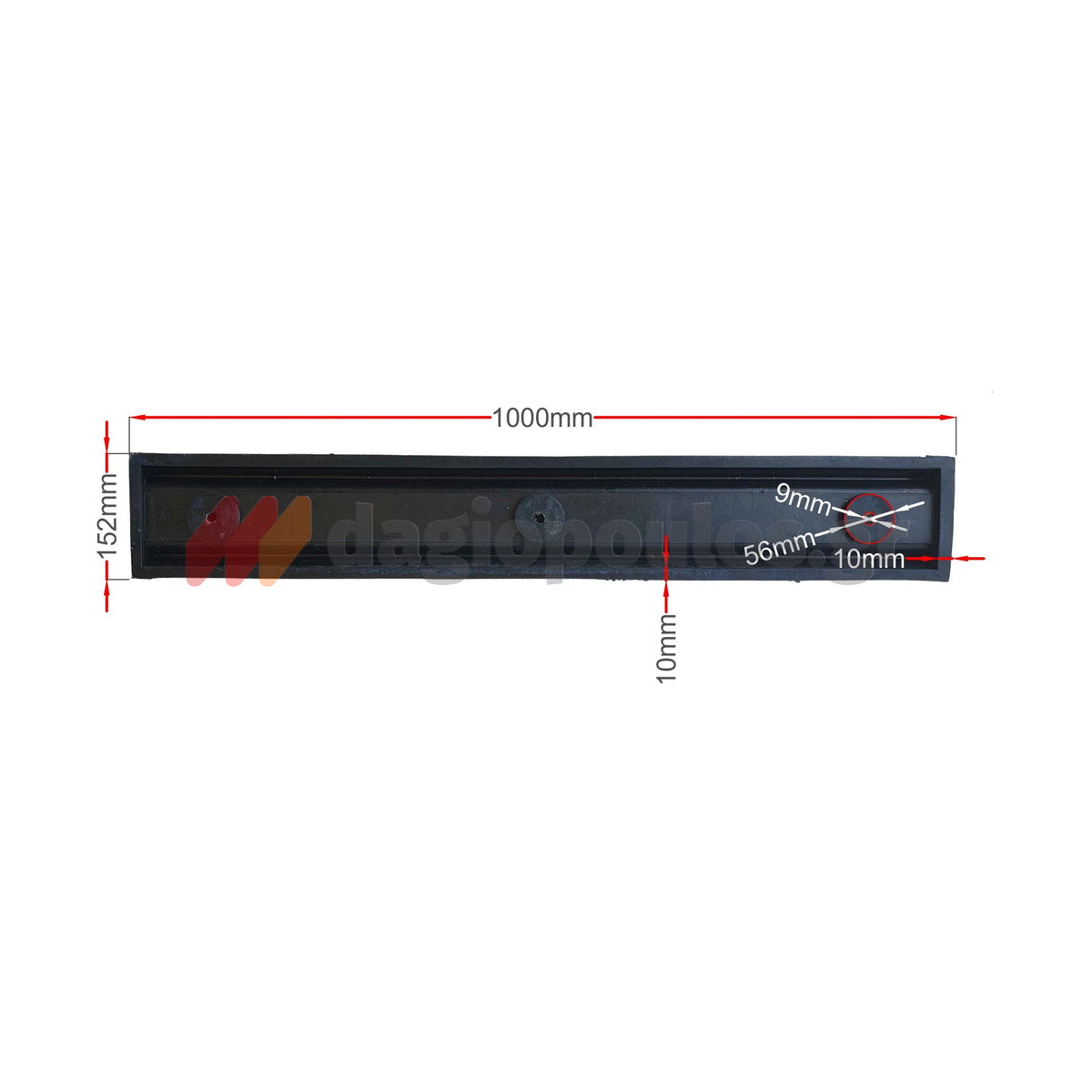 Λάστιχο Προστασίας Επιτοίχιο 1000mm x 160mm x 50mm ΚΙΤΡΙΝΟ/ΜΑΥΡΟ