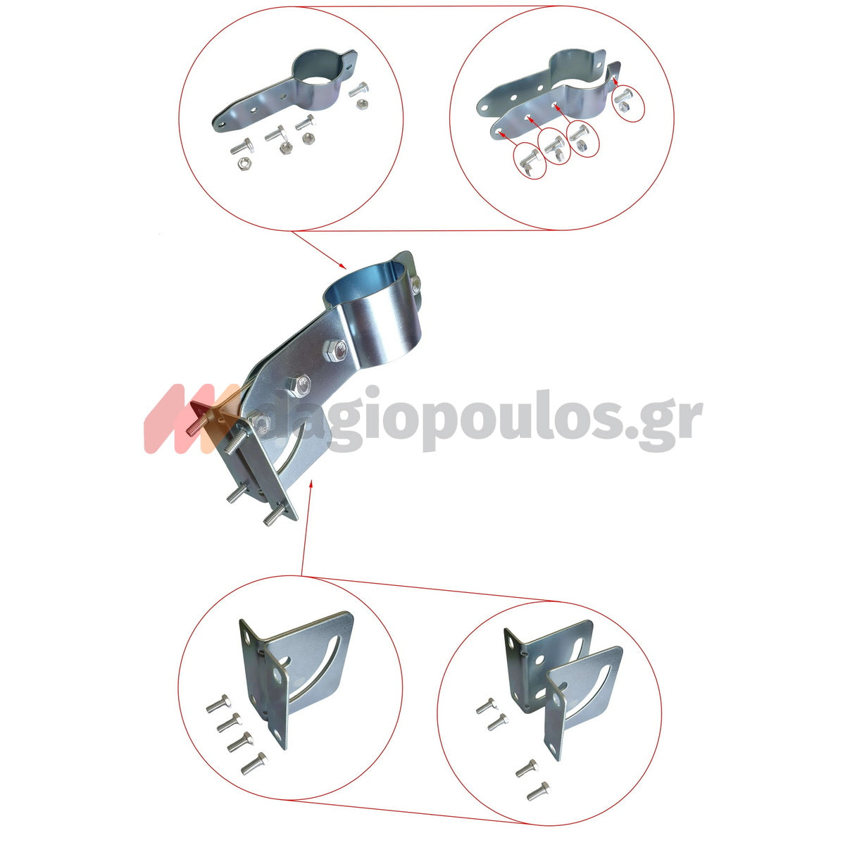 Καθρέφτης Ασφαλείας - Ελέγχου Πολυκαρβονικός Με Γείσο 60cm Μαύρος