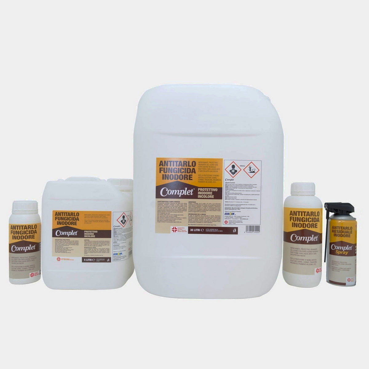 Ecolkem Complet Antitarlo Εντομοκτόνο Μυκητοκτόνο Προληπτικό Θεραπευτικό Άοσμο Προστατευτικό Ξύλου Νερού