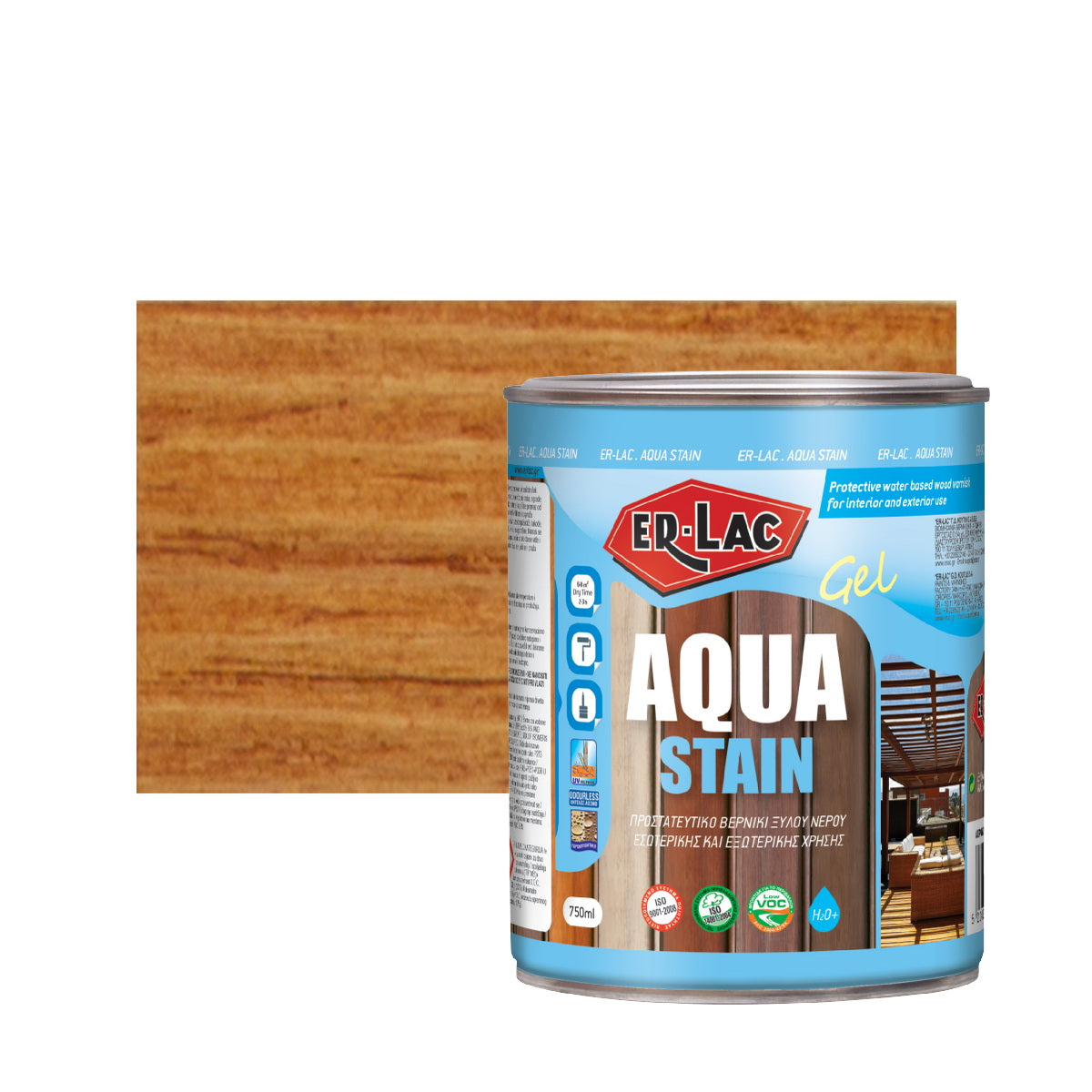 Erlac Aqua Stain Gel Άοσμο Βερνίκι Εμποτισμού Ξύλου Νερού 2004 Όρεγκον