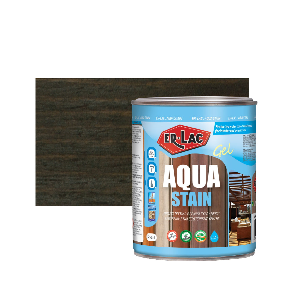 Erlac Aqua Stain Gel Άοσμο Βερνίκι Εμποτισμού Ξύλου Νερού 2018 Βενγκε