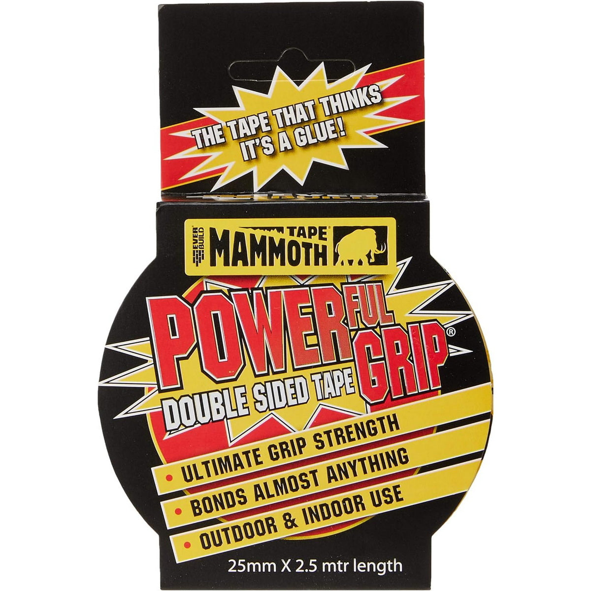 Everbuild Mammoth Powerful Grip Tape Ενισχυμένη Αυτοκόλλητη Ταινία Διπλής Όψεως 50mm x 2.5mtr