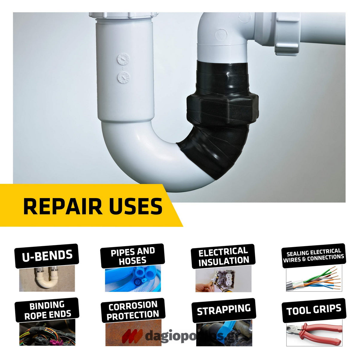Everbuild Silweld Tape Αυτοβουλκανιζόμενη Επισκευαστική Ταινία Σιλικόνης