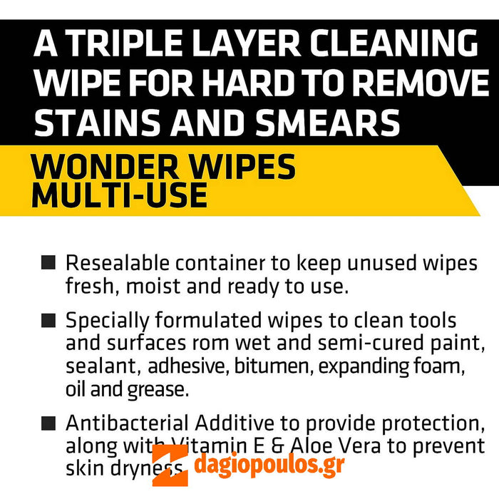 Everbuild Wonder Wipes Multi Use Μαντηλάκια Καθαρισμού | dagiopoulos.gr