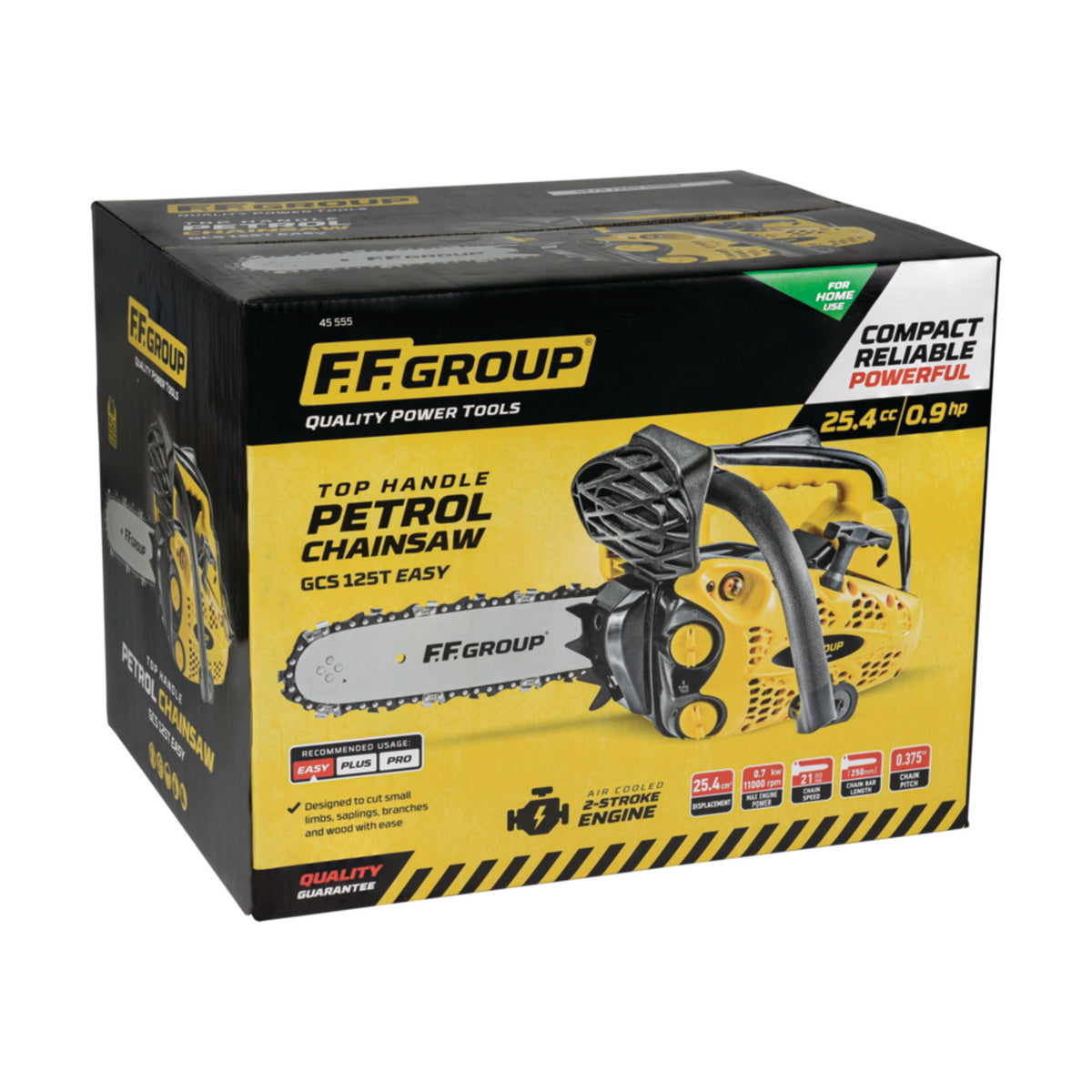 FF Group GCS 125T 45555 Easy Κλαδευτικό Αλυσοπρίονο Βενζίνης 1.0Hp 25.4cc Λάμα 25cm
