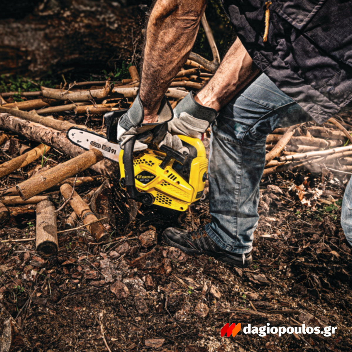 FF Group GCS 225T PLUS 45556 Κλαδευτικό Αλυσοπρίονο Βενζίνης 0.75Hp 25.4cc Λάμα 25cm