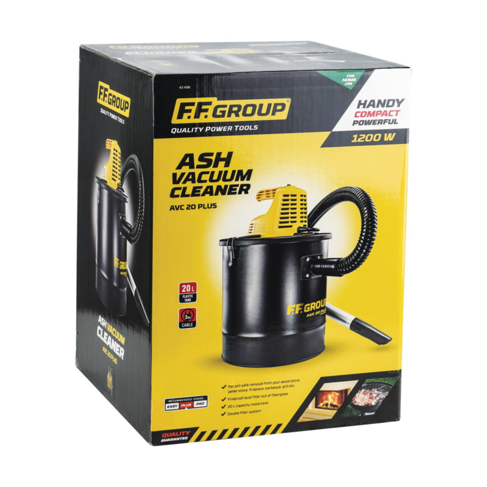 FF Group AVC 20 PLUS 43498 Ηλεκτρική Σκούπα Στάχτης 1200W Με Κάδο 20Ltr