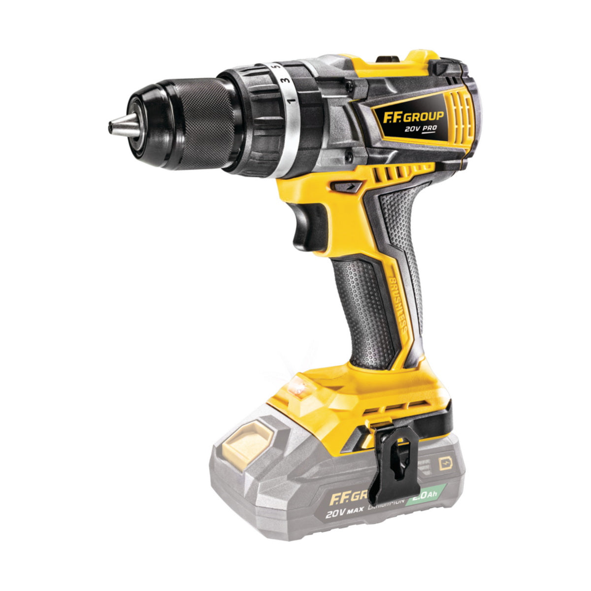 FF Group CHD/60-BL 20V PRO 46670 Brushless Κρουστικό Δραπανοκατσάβιδο Μπαταρίας Με Μπαταρία 2.0Ah - Βαλίτσα