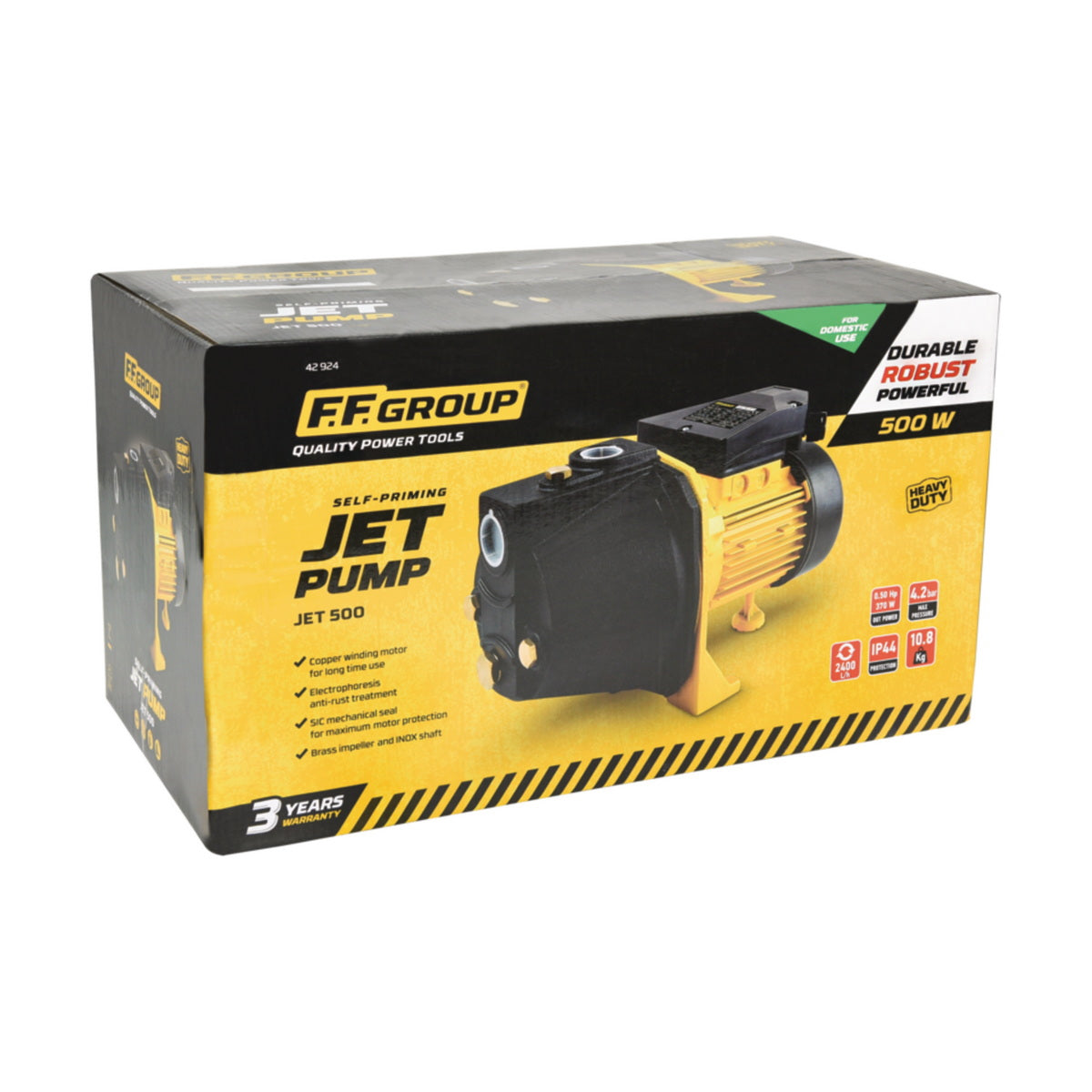 FF Group JET 500 42924 Αντλία Επιφάνειας Αυτόματης Αναρρόφησης 500W
