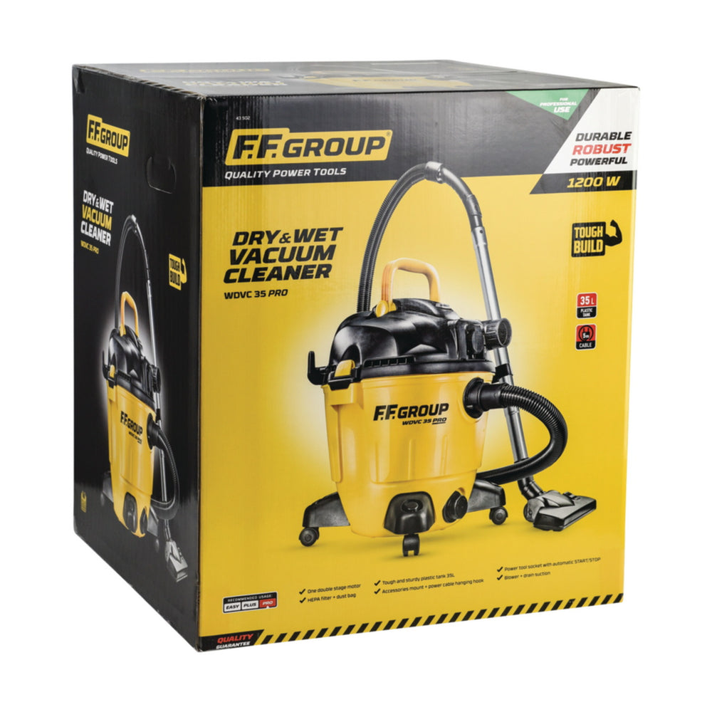 FFG WDVC 35 PR0 43502 Επαγγελματική Ηλεκτρική Σκούπα Υγρών / Στερεών 1200W Με Κάδο 35Ltr
