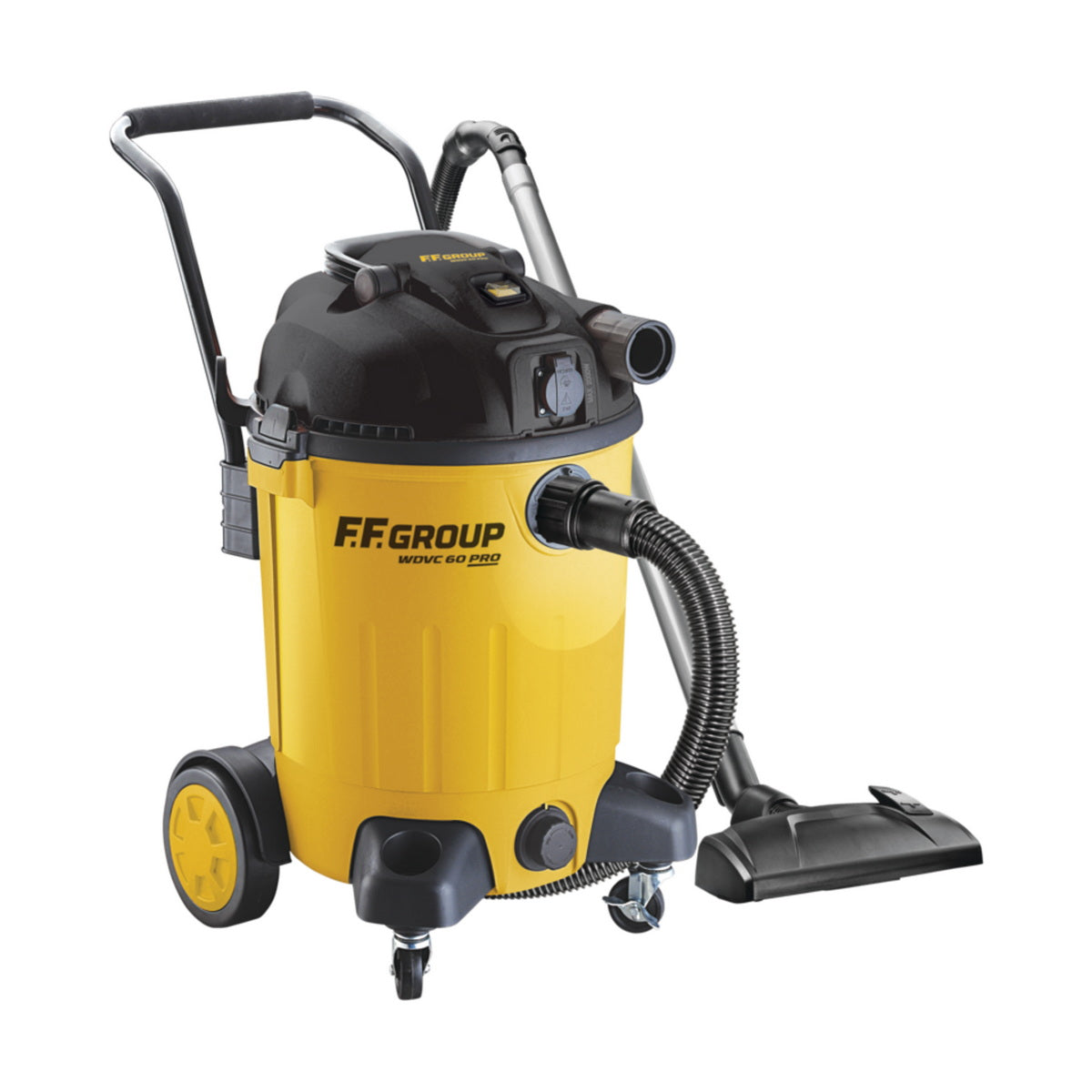 FF Group WDVC 60 PR0 43503 Επαγγελματική Ηλεκτρική Σκούπα Υγρών / Στερεών 1200W Με Κάδο 60Ltr