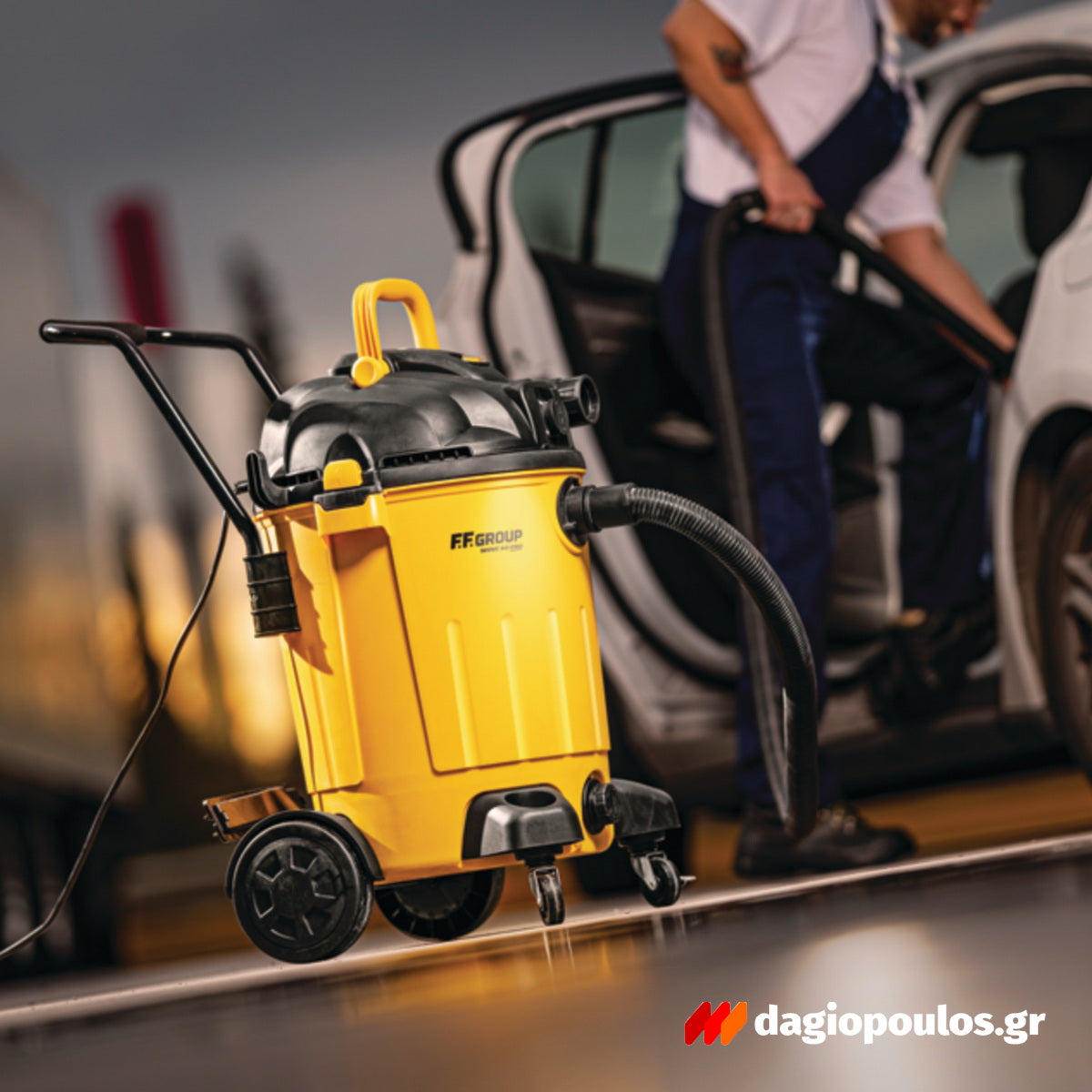 FF Group WDVC 60 PR0 43503 Επαγγελματική Ηλεκτρική Σκούπα Υγρών / Στερεών 1200W Με Κάδο 60Ltr