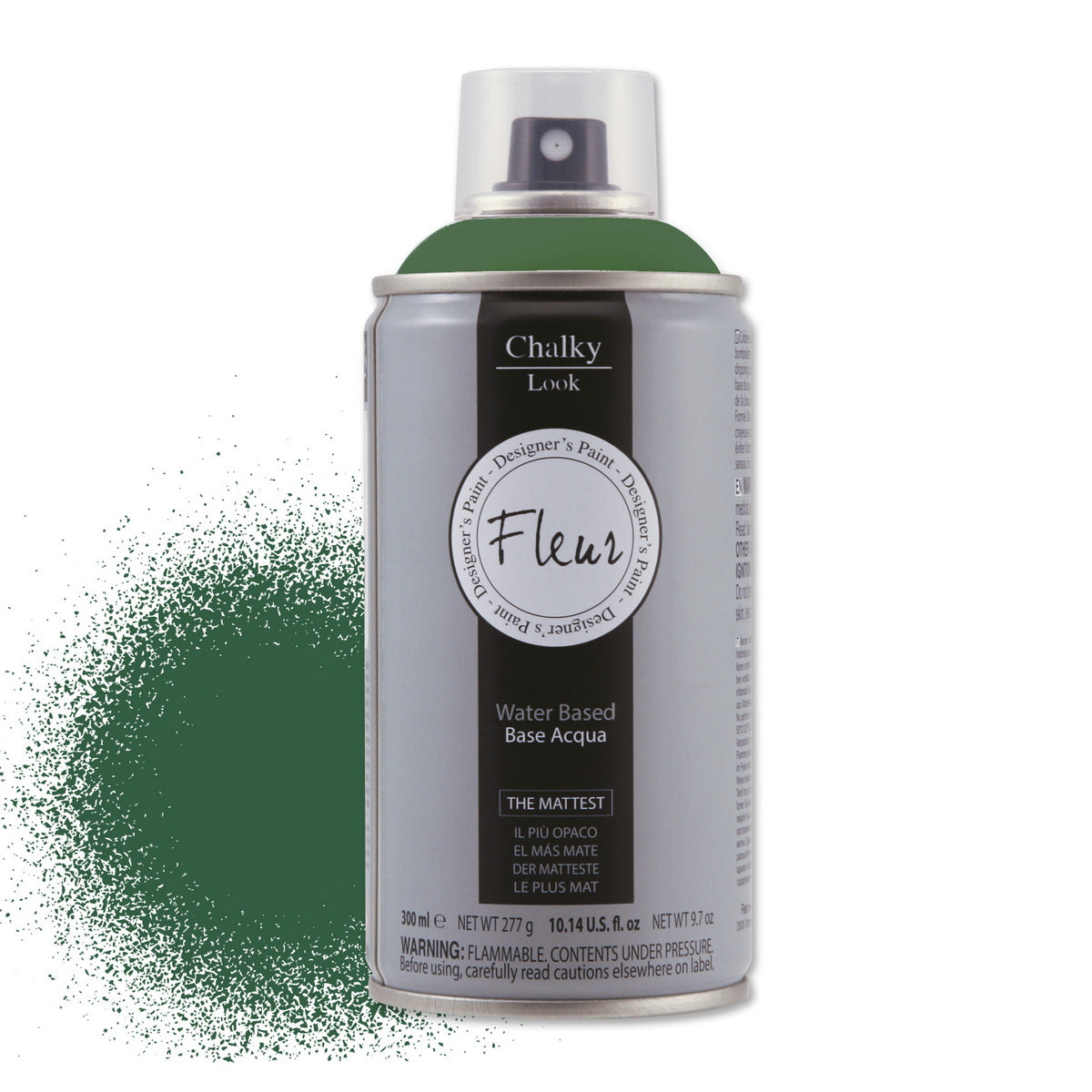 Fleur Chalky Look Spray Σπρέι Κιμωλίας Άοσμο Νερού Ματ F54 The Green Queen