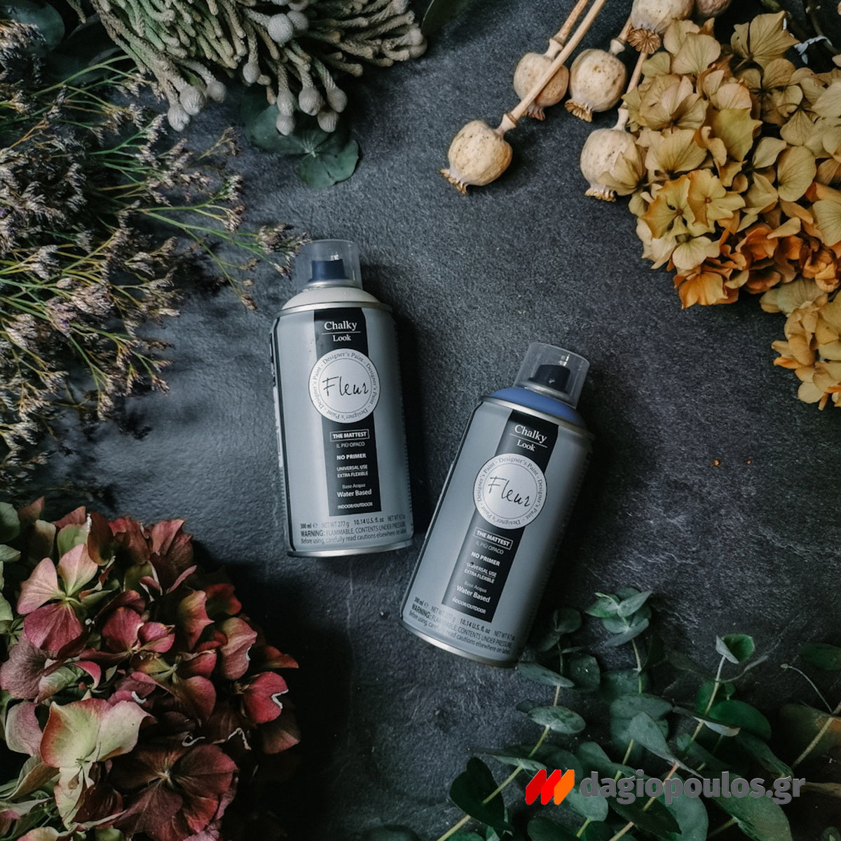 Fleur Chalky Look Spray Σπρέι Κιμωλίας Άοσμο Νερού Ματ F63 Copenhagen Blue