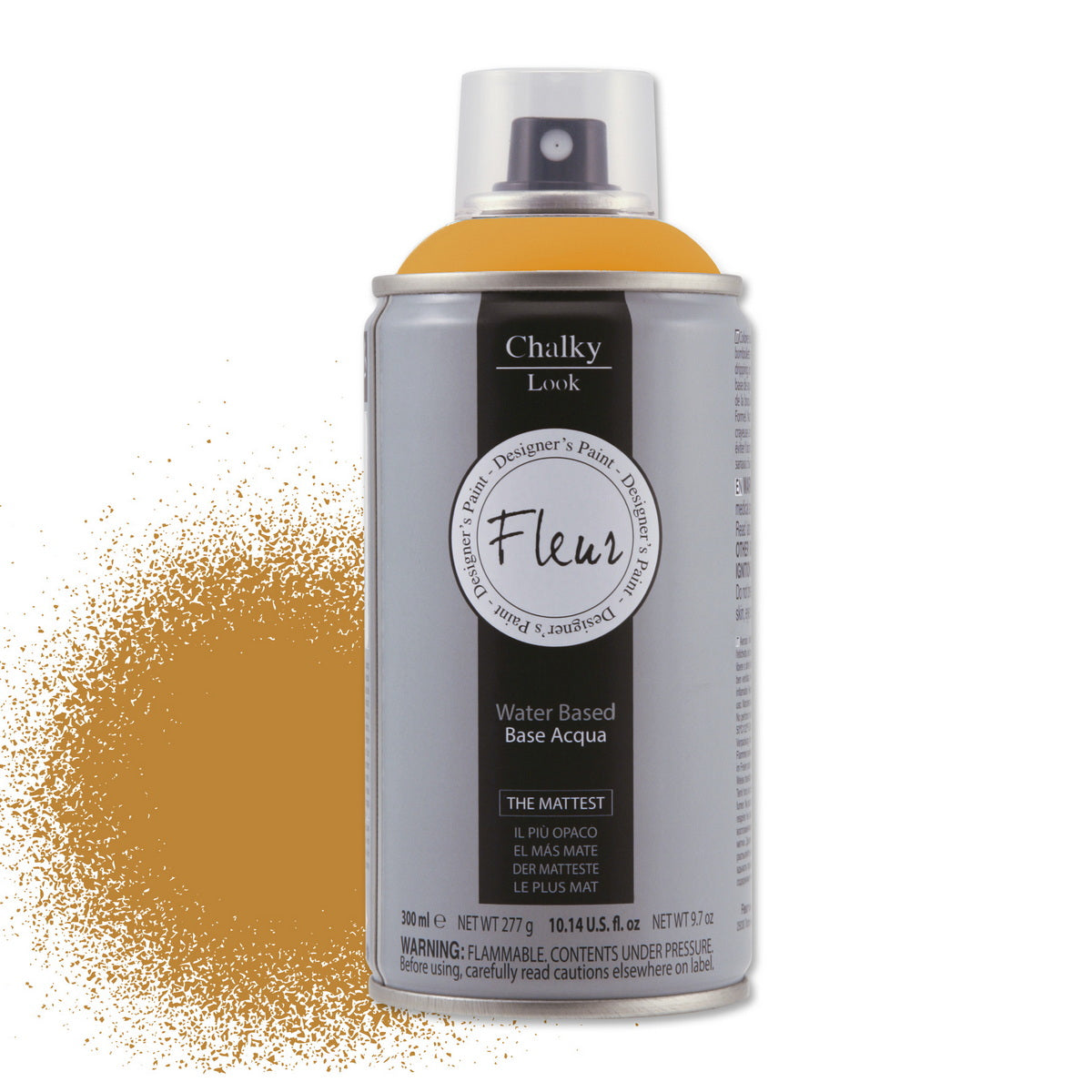 Fleur Chalky Look Spray Σπρέι Κιμωλίας Άοσμο Νερού Ματ F42 Yellow Ochre