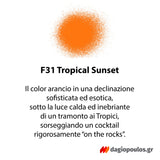 Fleur Chalky Look Spray Σπρέι Κιμωλίας Άοσμο Νερού Ματ F31 Tropical Sunset